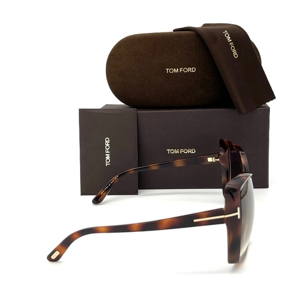 Tom Ford JASMIN FT0943 53F Blonde Havana / Brown Gradient 63mm Sunglasses TF0943 - Picture 4 of 4